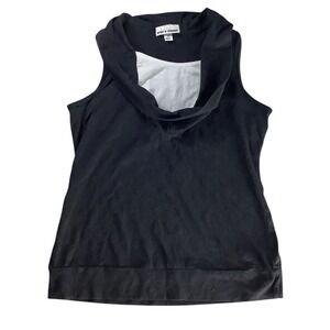 Amy's Closet Girls Black Cowl Neck Size‎ XL Sleeveless Top With White